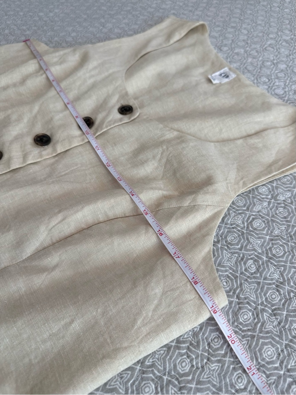 GAP Linen Blend Scoop Neck Vest Flax Linen Cotton Size M - Picture 7 of 10